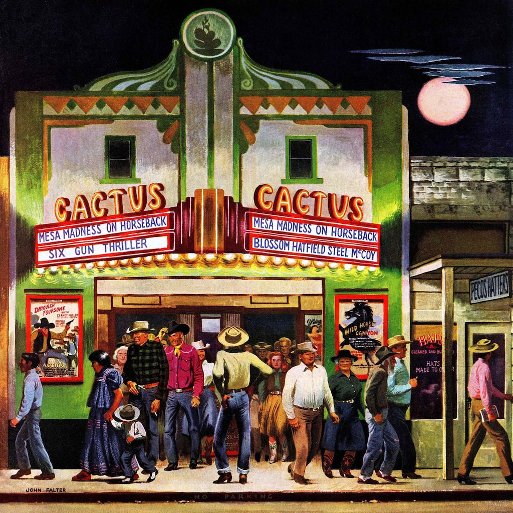 Marmont Hill - Cactus Theater by John Falter Painting Print on Canvas - Multi-Color