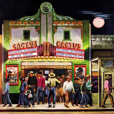Marmont Hill - Cactus Theater by John Falter Painting Print on Canvas - Multi-Color