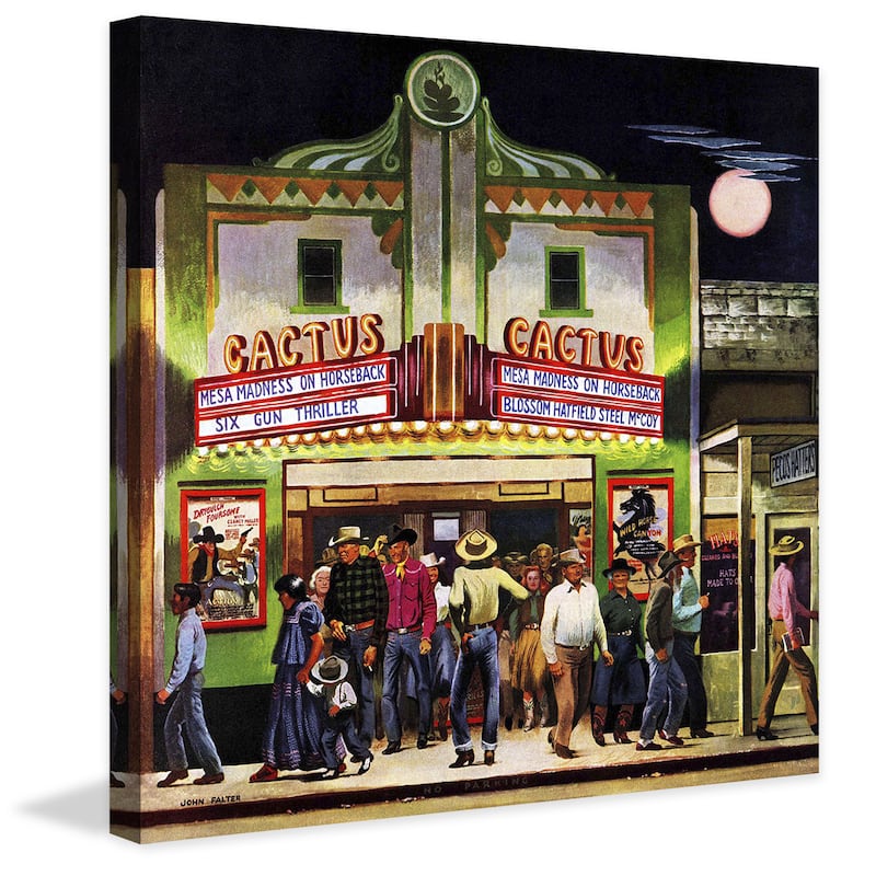Marmont Hill - Cactus Theater by John Falter Painting Print on Canvas - Multi-Color