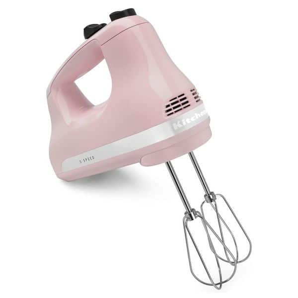KitchenAid Ultra Power 5-Speed Pink Hand Mixer with 2 Stainless Steel  Beaters KHM512PH - The Home Depot
