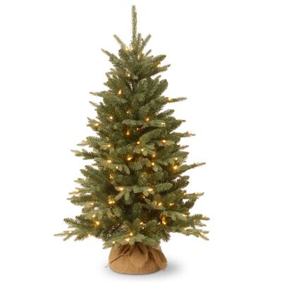 4-foot Burlap Tree with Clear Lights