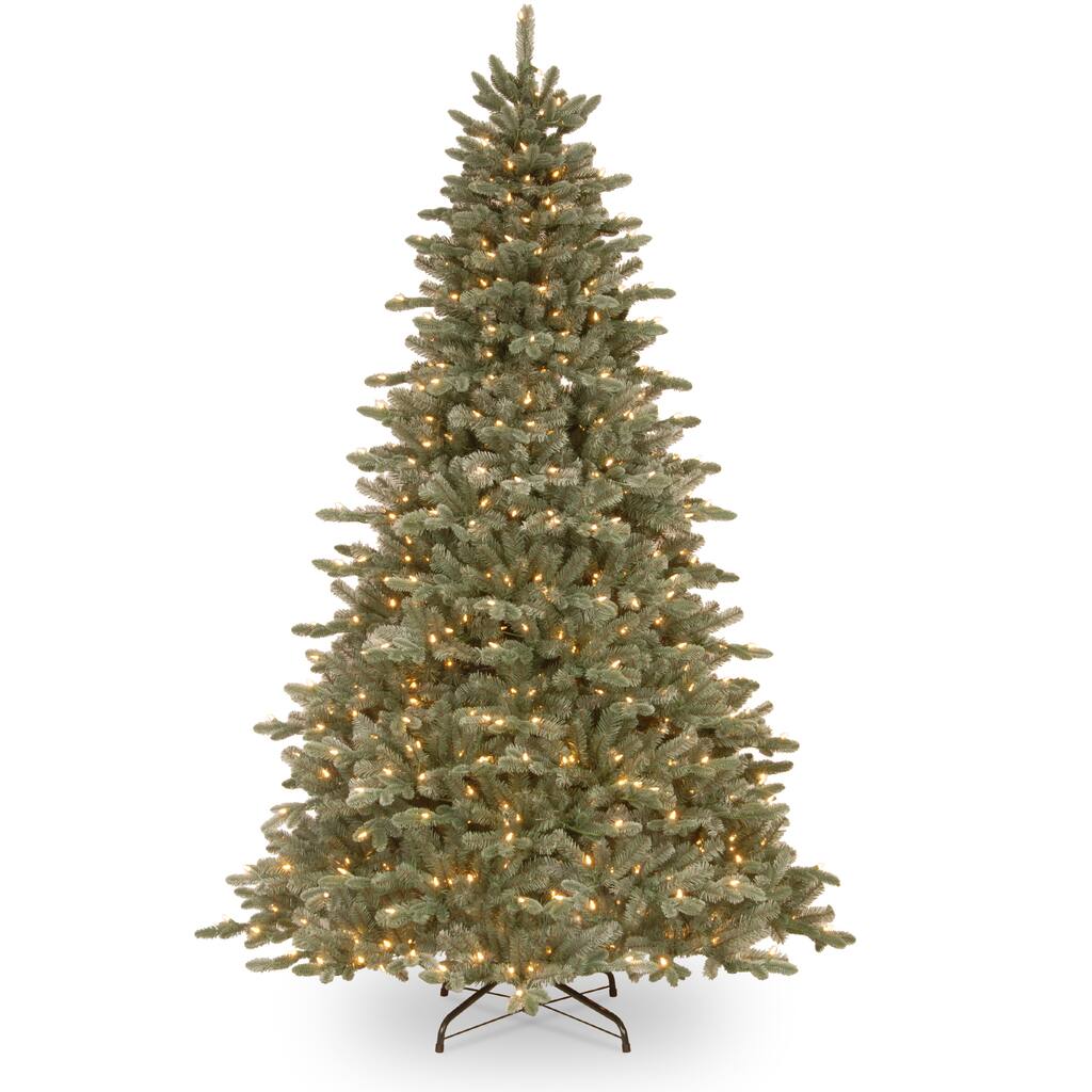 National Tree Company 7.5 ft. Frosted Dover Blue Blue Spruce Tree with Clear Lights