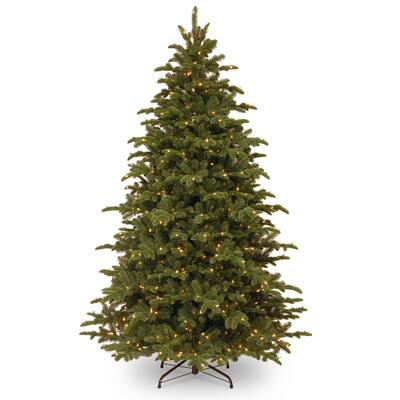 7.5 ft. Mountain Noble Blue Spruce Tree with Clear Lights