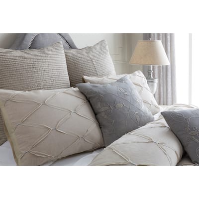 Garcia Solid Cotton/ Linen 3-piece Duvet Cover Set