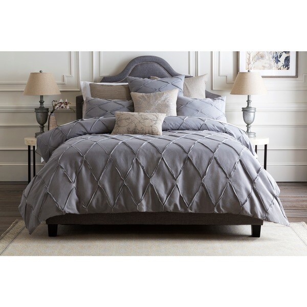 Garcia Solid Cotton/ Linen 3-piece Duvet Cover Set