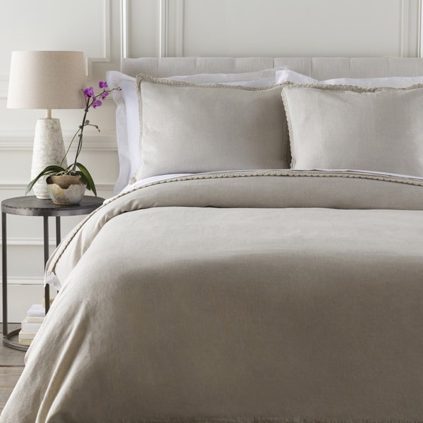 Marley Solid Cotton/Linen Duvet Cover Set