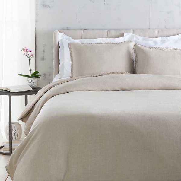 Sidney Solid Color Linen Duvet Cover Set. Opens flyout.