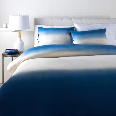 Ronnie Abstract Cotton/Flax 3-piece Duvet Cover Set