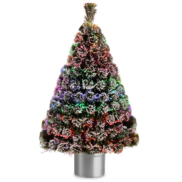 48 Fiber Optic Evergreen Flocked Tree   17700530  