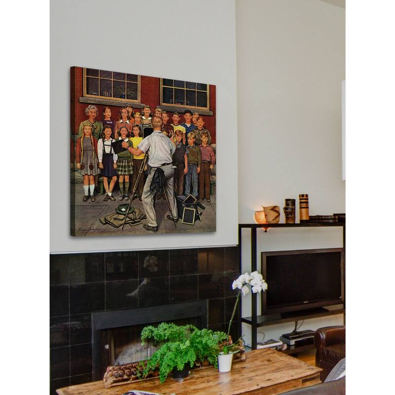 Marmont Hill - School Pictures by Stevan Dohanos Painting Print on Canvas - Multi-Color