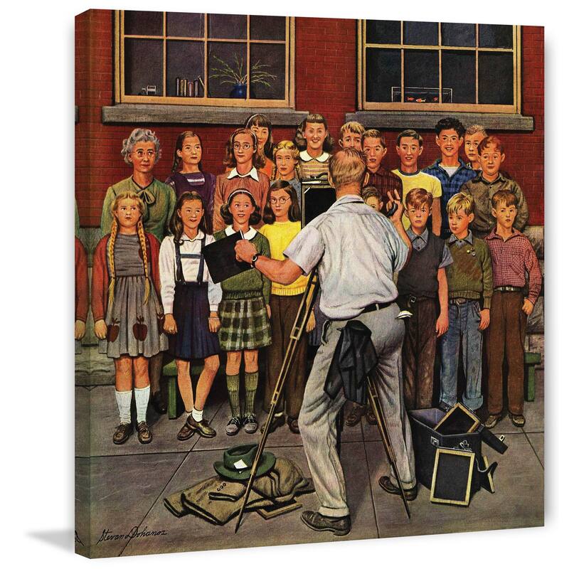 Marmont Hill - School Pictures by Stevan Dohanos Painting Print on Canvas - Multi-Color
