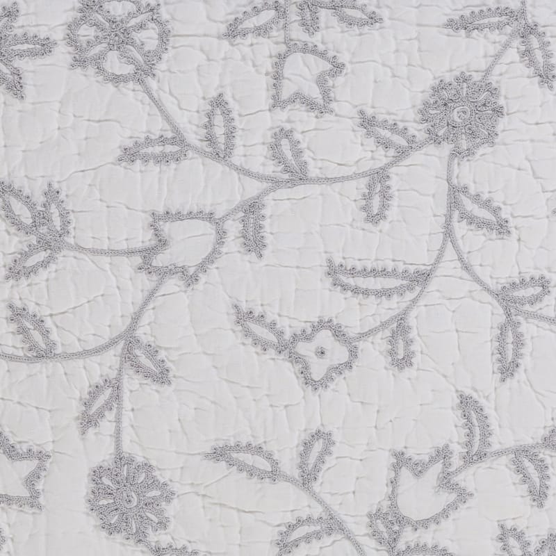 Tucker Floral Grey Cotton/Linen Sham