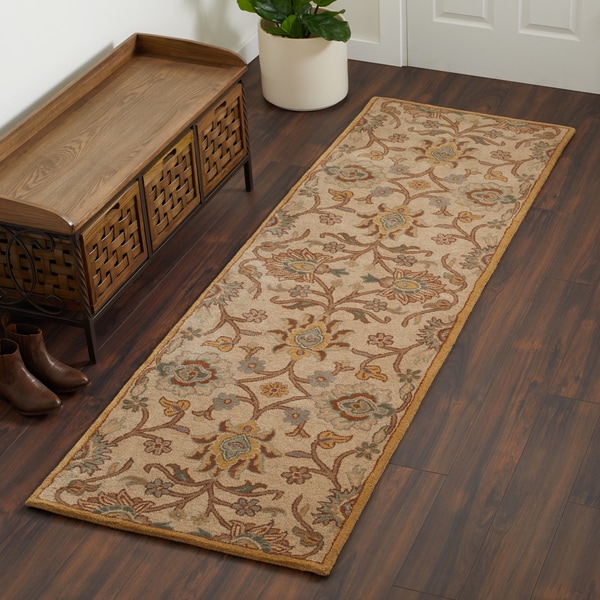 Hand-Tufted Patchway Wool Area Rug (2'6 x 8') - 2'6" x 8'