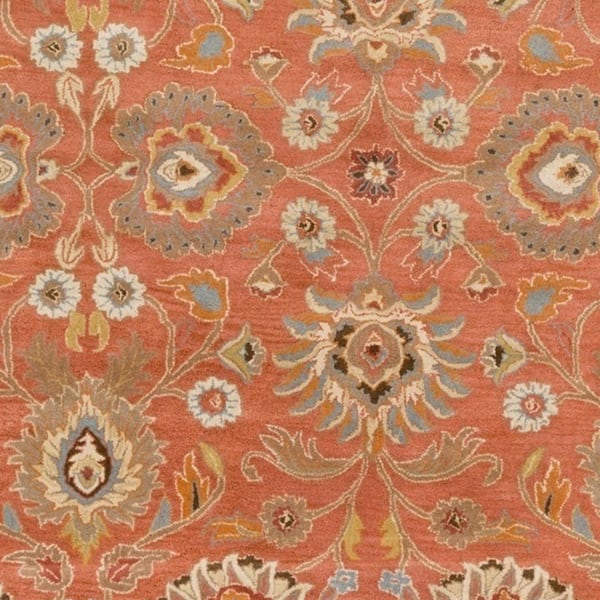 Patchway Handmade Classic Floral Wool Area Rug