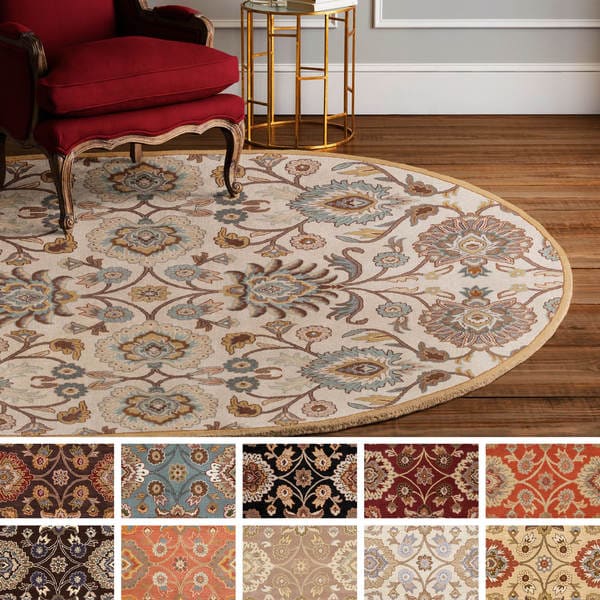 HandTufted Patchway Wool Area Rug (8' x 10' Oval) Free Shipping Today Overstock 17701870