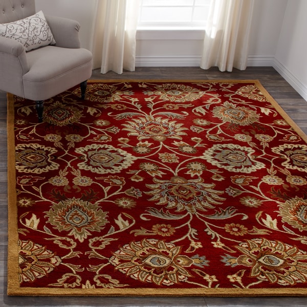 Hand Tufted Fl Wool Area Rug 7 6 X 9 Free Shipping Today Hand Tufted Fl Wool Area Rug 7 X27