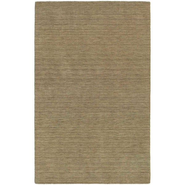 Handwoven Plush Wool Heathered Gold Rug (8' X 10') - 8' x 10'