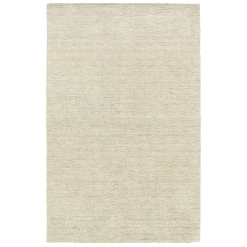Style Haven Heathered Solid Hand-crafted Plush Wool Area Rug - 8' x 10' - Cream - Runner/Rectangle