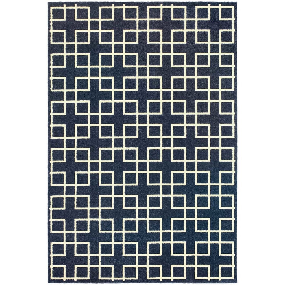 Vista Home Elance Geometric Trellis Heathered Area Rug