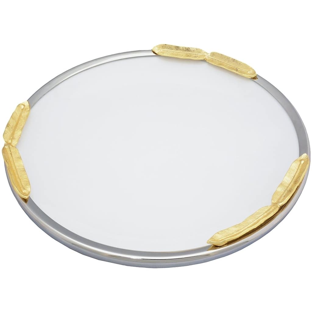 Heim Concept Gold Feather Round Platter
