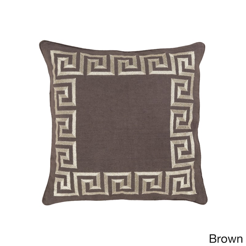 Decorative Casady Geometric 22-inch Throw Pillow - Polyester - Brown