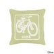 preview thumbnail 4 of 4, Artistic Weavers Decorative Delbert Bicycle Printed 22-inch Pillow