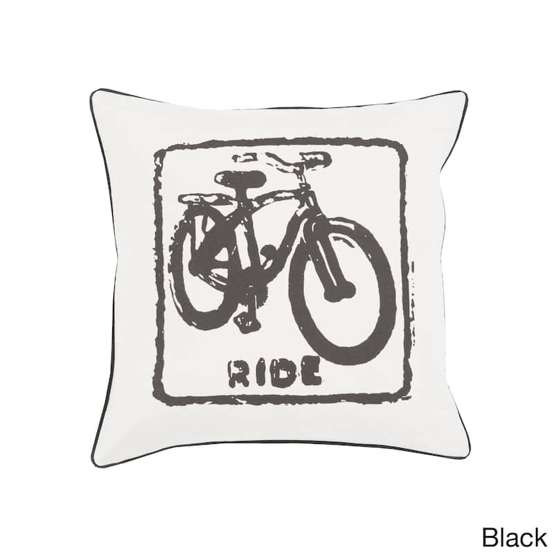 Artistic Weavers Decorative Delbert Bicycle Printed 22-inch Pillow