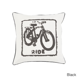 Artistic Weavers Decorative Delbert Bicycle Printed 22-inch Pillow