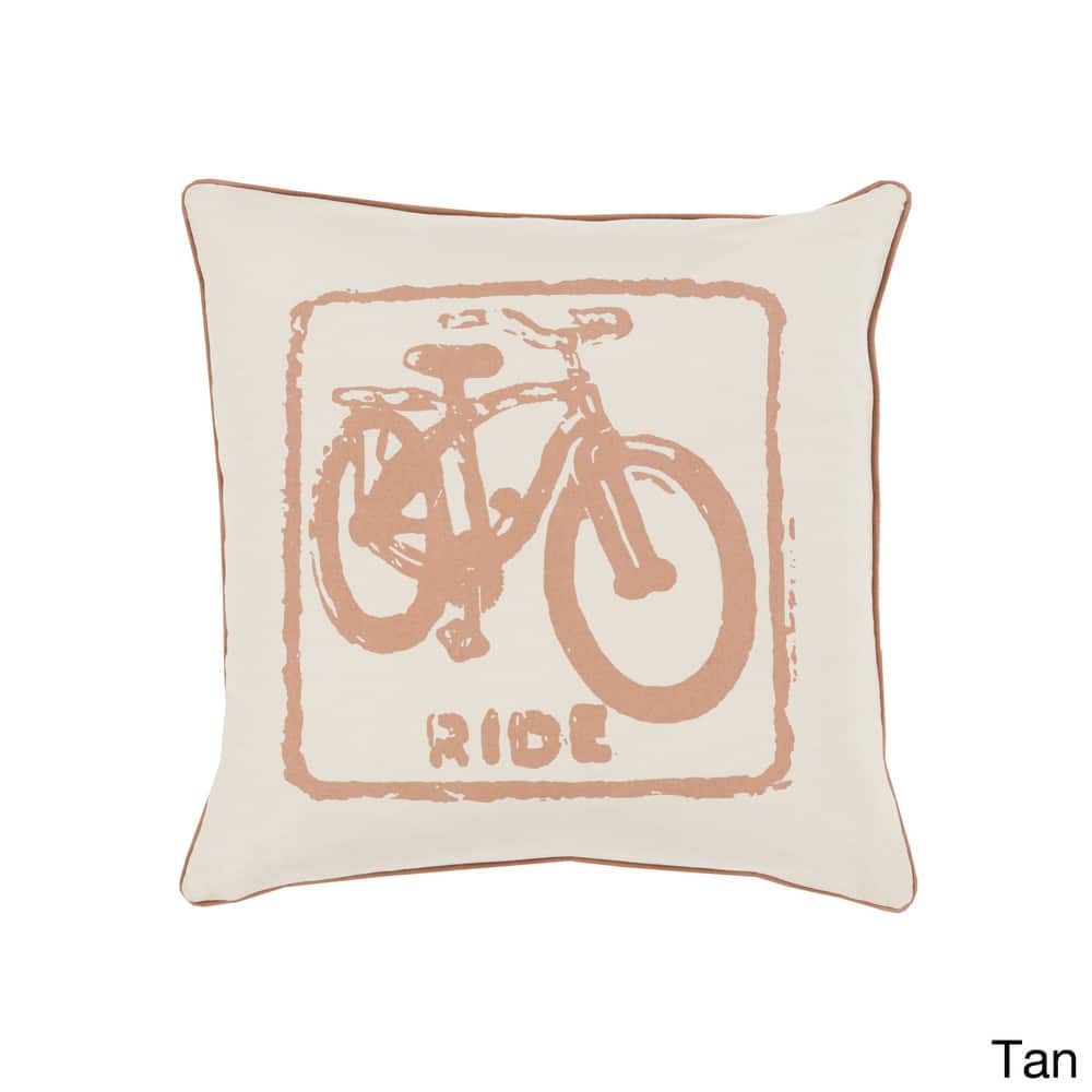 Artistic Weavers Decorative Delbert Bicycle Printed 22-inch Pillow