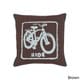 preview thumbnail 2 of 4, Artistic Weavers Decorative Delbert Bicycle Printed 22-inch Pillow Down - Brown