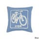 preview thumbnail 6 of 4, Artistic Weavers Decorative Delbert Bicycle Printed 22-inch Pillow Down - Blue