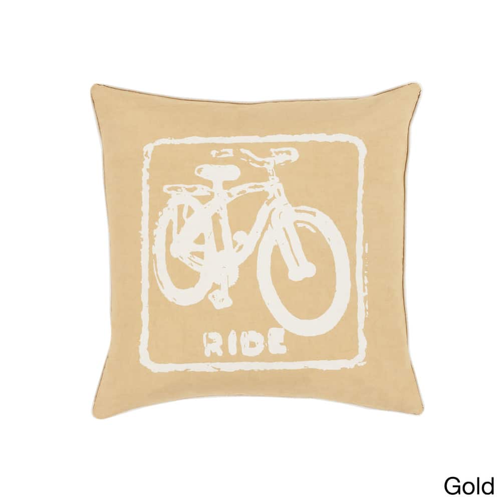 Artistic Weavers Decorative Delbert Bicycle Printed 22-inch Pillow