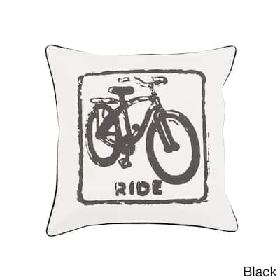 Artistic Weavers Decorative Delbert Bicycle Printed 22-inch Pillow