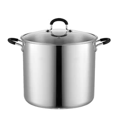 Cook N Home 12 Quart Stainless Steel Stockpot Saucepot with Lid, Induction Compatible