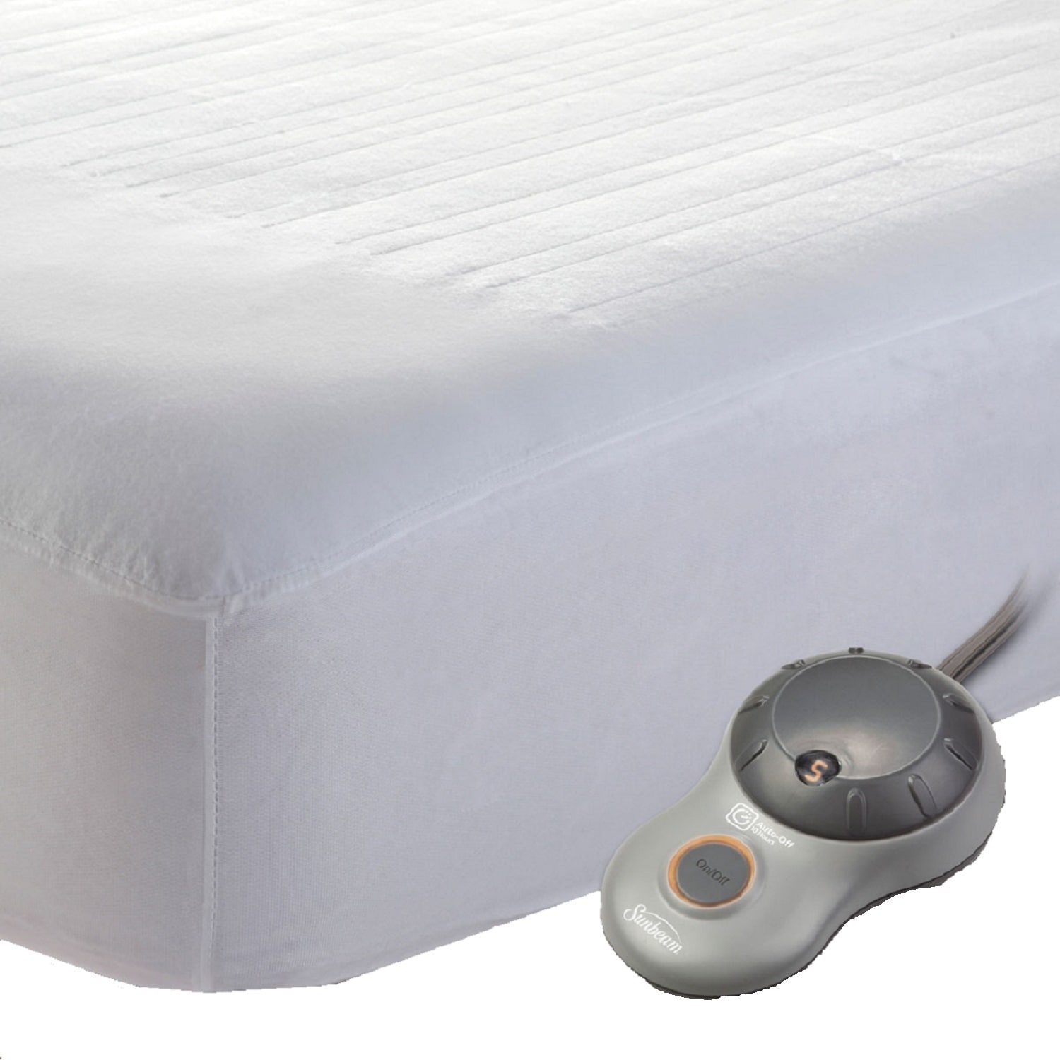 Electric Mattress Pad Queen or King Size Sunbeam Quilted Heated Mattress Pad 
