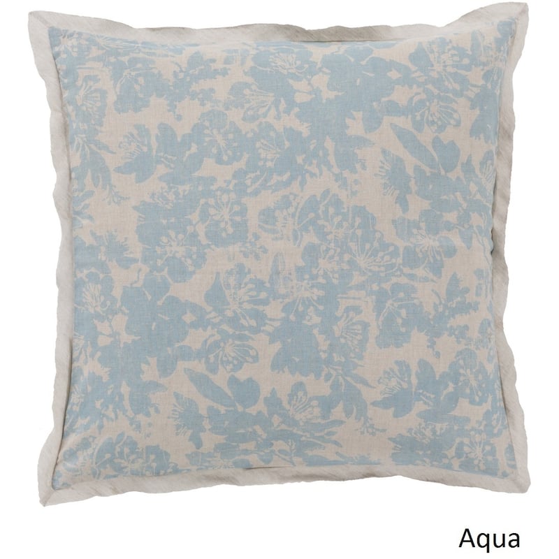 Shelia Floral Linen/ Cotton Sham - Blue