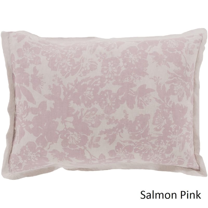 Shelia Floral Linen/ Cotton Sham - Standard - Pink