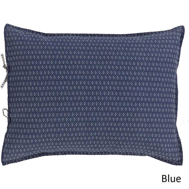 Brenda Dot Blue Reversible Cotton/Flax Sham