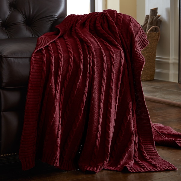 Shop Amraupur Overseas 100percent Cotton Oversized Sweater Knit Throw