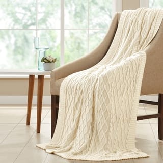 Knit Throw Blankets For Less Amrapur Overseas 100 Percent Cotton Oversized Cable Diamond Knit Throw