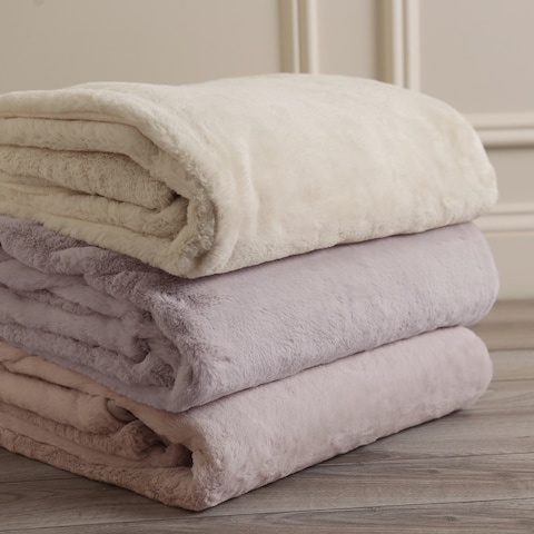 Aurora Home Throw-Luxe Faux Fur Throw Blanket