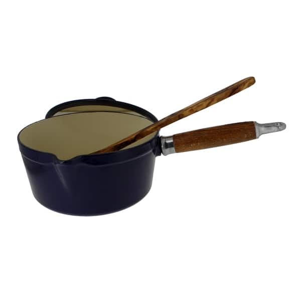 Chasseur 2.5-quart Red French Enameled Cast Iron Saucepan With Lid