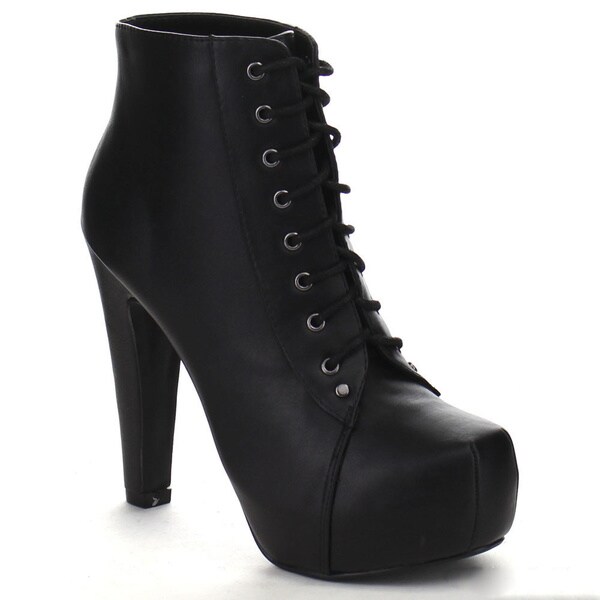 block heel with lace up