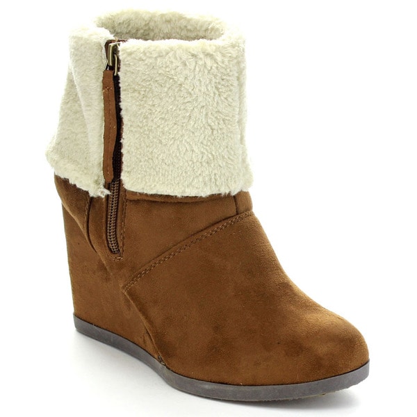 city classified wedge booties