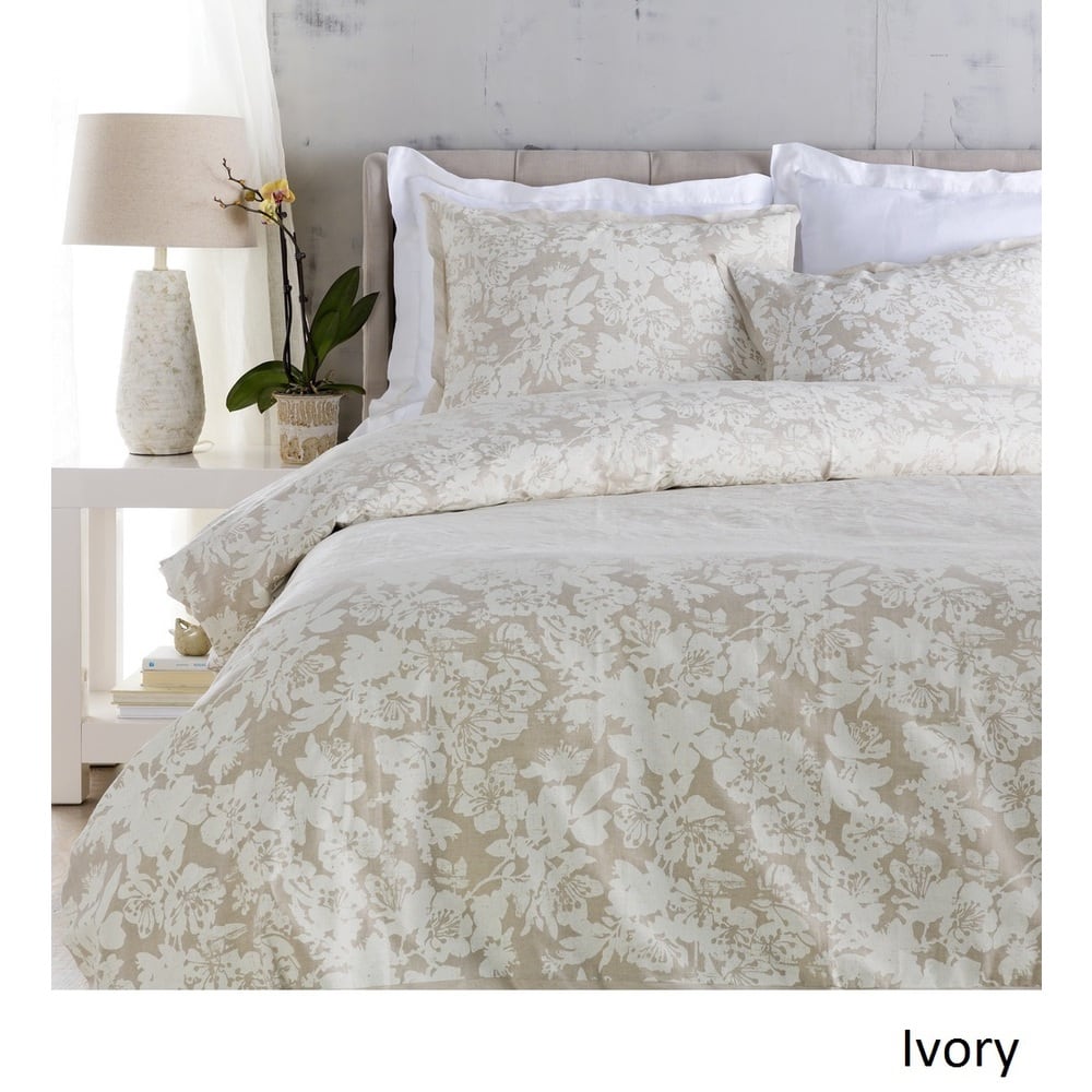 Shelia Floral Linen/ Cotton Duvet Cover