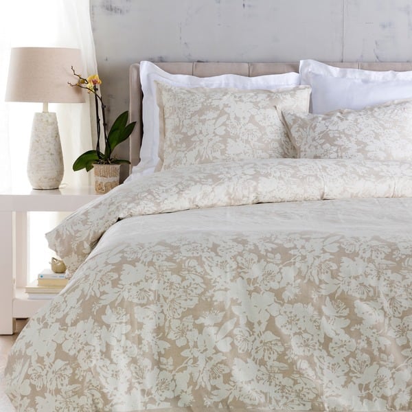 Shelia Floral Linen/ Cotton Duvet Cover - - 10634768