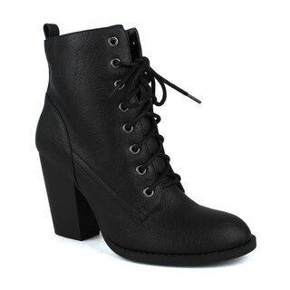 Olivia Miller 'Bowery' Back Trapunto Lace Up Block Heel Booties ...