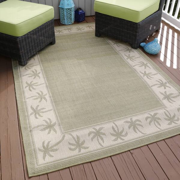 Windsor Home Palm Trees Indoor Outdoor Green Area Rug On Palm Trees Indoor Outdoor