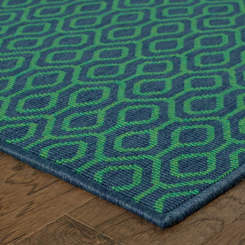 Style Haven Martinique Geometric Lattice Indoor Outdoor Area Rug
