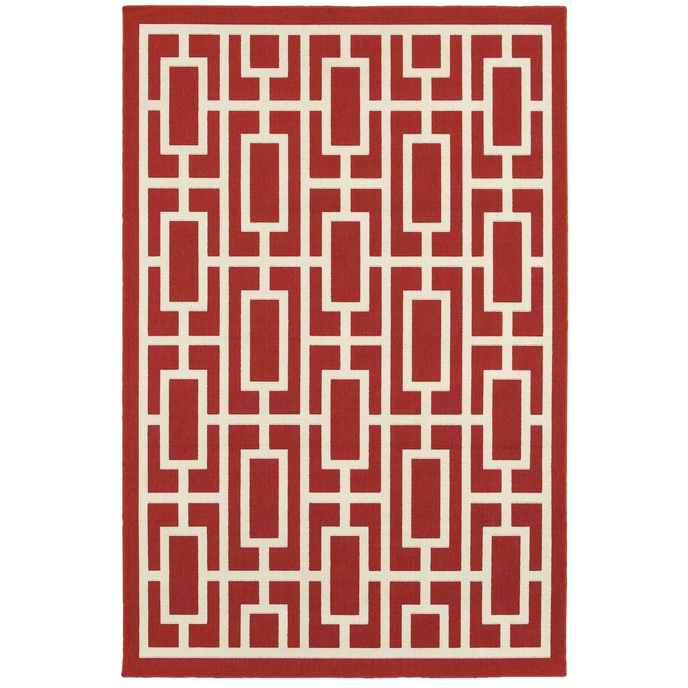 Style Haven Martinique Geometric Lattice Indoor Outdoor Area Rug